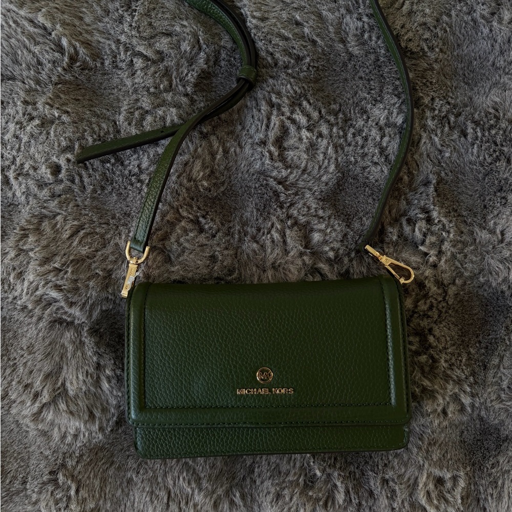 Michael Kors Dark Green Crossbody Bag